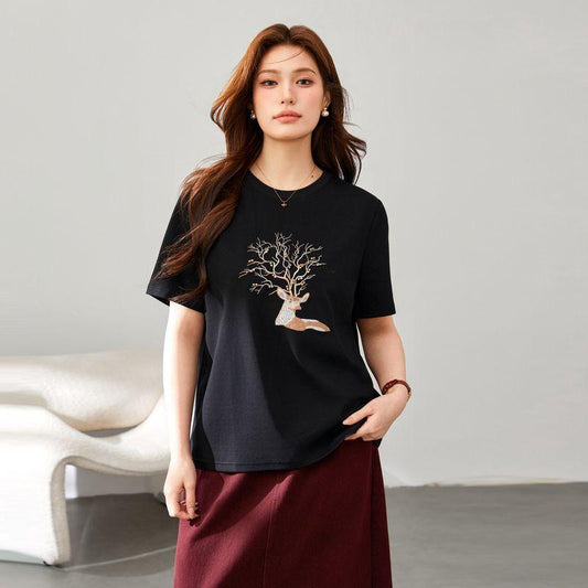 Tree embroidered T-Shirts ๐ณ