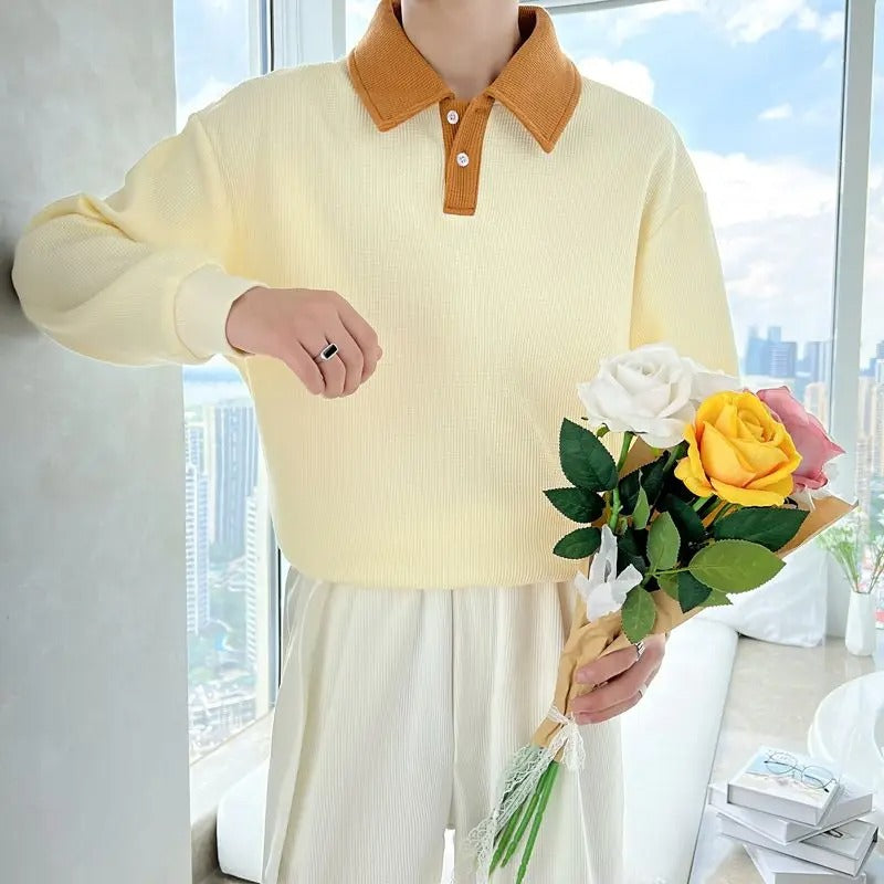 Chill Vibes Collar Polo T-Shirt