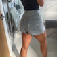 Stretchy Diamanté Denim Shorts