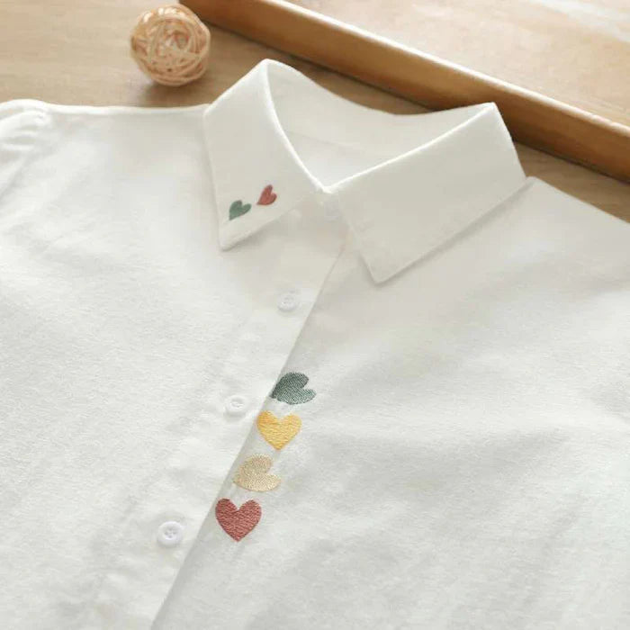 Colorful Heart Embroidery – Soft & Stylish