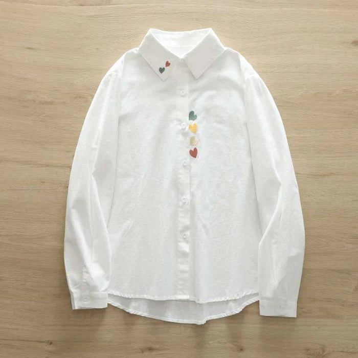 Colorful Heart Embroidery – Soft & Stylish