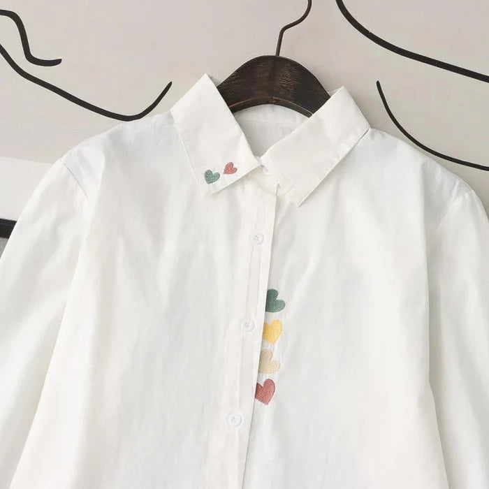 Colorful Heart Embroidery – Soft & Stylish