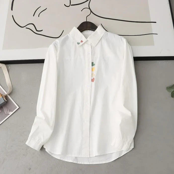 Colorful Heart Embroidery – Soft & Stylish