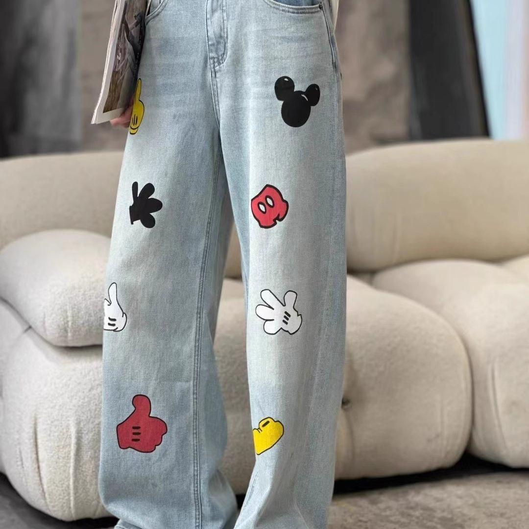 Playful Cartoon Patch Denim Jeans 👖✨