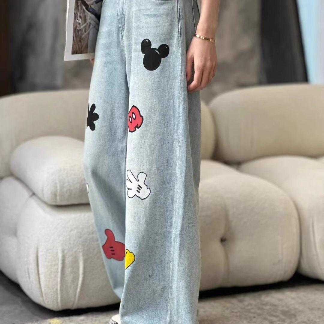 Playful Cartoon Patch Denim Jeans 👖✨