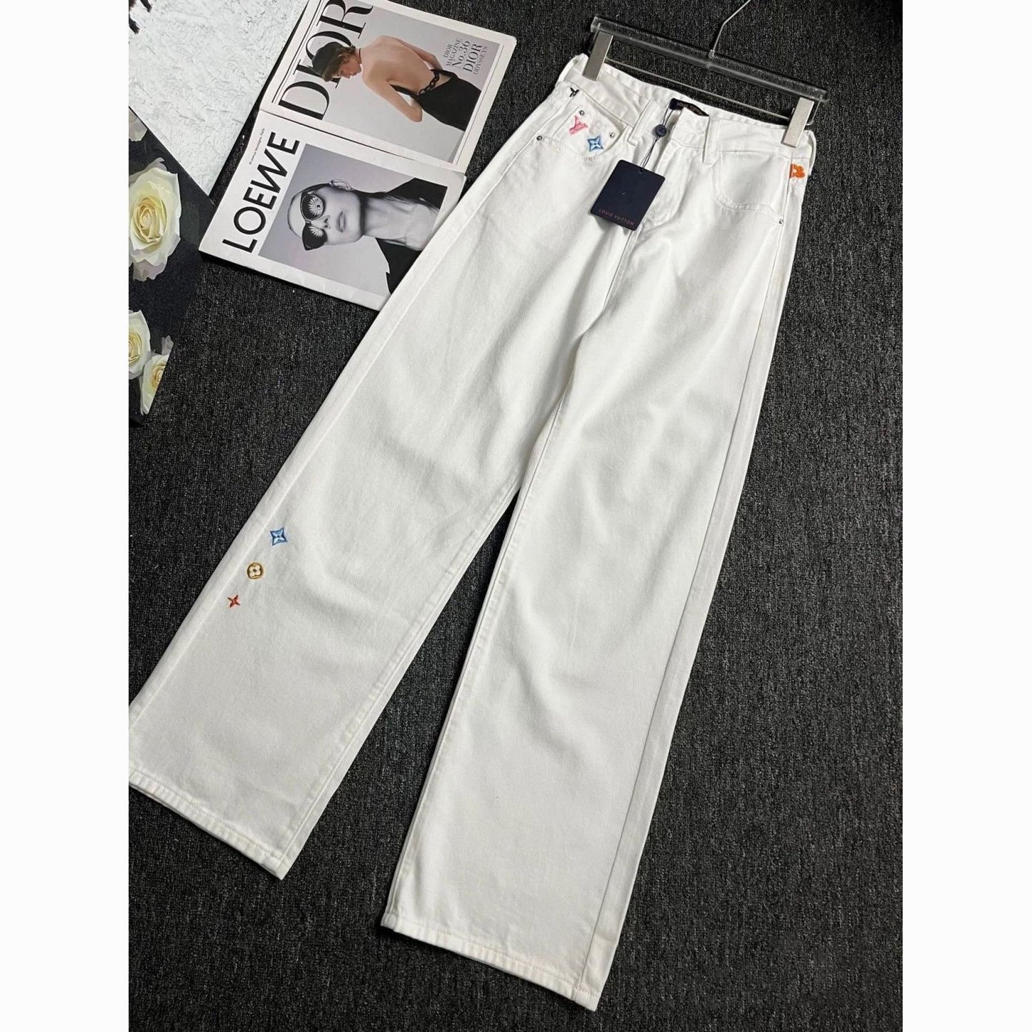 White with Minimal Embroidery 🤍