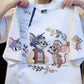Tom & Jerry Embroidered Cartoon Tee 🐭🐱✨