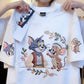 Tom & Jerry Embroidered Cartoon Tee 🐭🐱✨